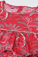 Red Rayon Tiered Printed Kurta Dress image number 1