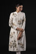 Rohit Bal Ivory Cotton Silk Straight Printed Suit Set image number 6