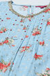 Blue Foile Print Cotton Kurta With Palazzo image number 1