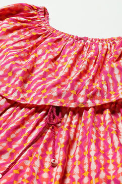 Pink Printed Rayon Jumpsuit image number 1