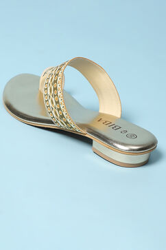 Gold Pu Ring Toe Sandals image number 4