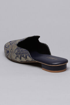 Blue Fabric Formal Mules image number 5