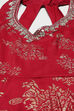Cherry Red LIVA Flared Printed Dress image number 1