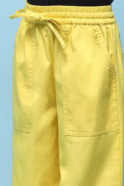Yellow Cotton Twill Jogger Pants image number 1