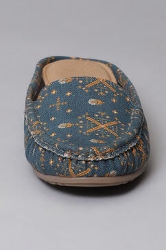 Blue Fabric Formal Mules image number 4