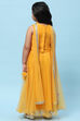 Yellow Chanderi Blouse With Net Lehenga & Net Dupatta image number 5