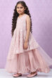 Onion Pink Art Silk Flared Gown image number 2