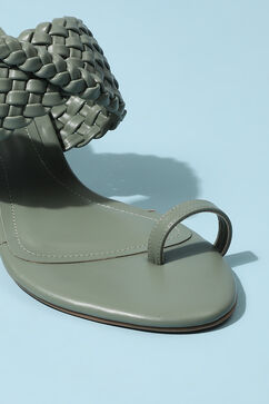 Green Pu Ring Toe Sandals image number 1
