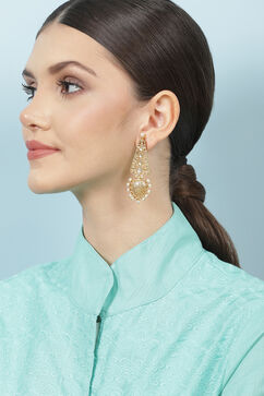 Golden Alloy Earrings image number 3