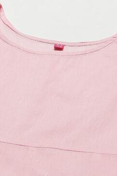 Pink Cotton Blend Flared Kurta Churidar Suit Set image number 2
