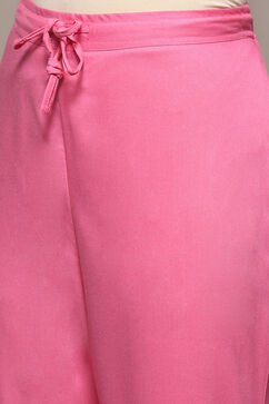 Pink Cotton Straight Kurta & Pants Suit Set image number 2