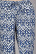 Blue Cotton Straight Suit Set image number 2