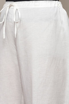 White LIVA Solid Pants image number 1