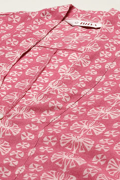 Pink Cotton Straight Kurta Set image number 1